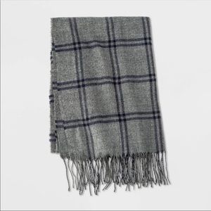 NWOT! Goodfellow & Co gray/blue windowpane scarf